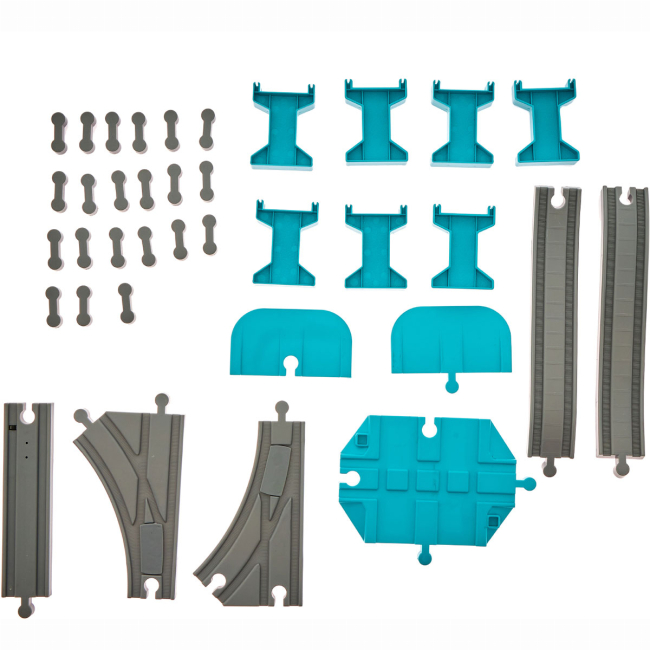 Железные дороги и поезда - Игровой набор Zipp toys Городской экспресс 103 детали зеленый (532.00.54)#6