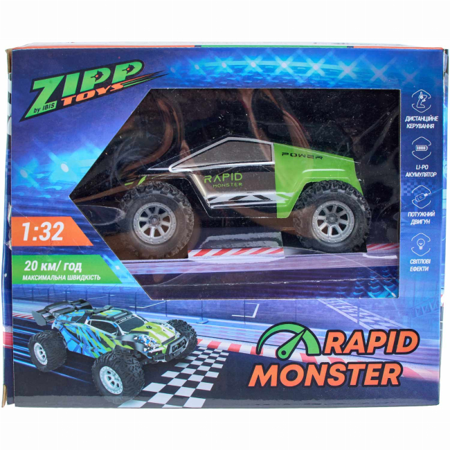 Радиоуправляемые модели - Автомодель Zipp toys Rapid monster Green (532.00.73)#6