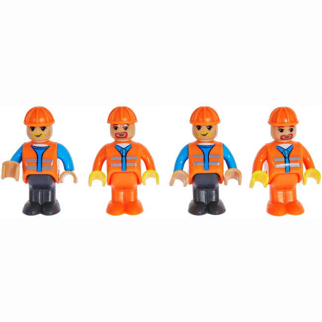 Конструкторы с уникальными деталями - Конструктор Zipp toys Поезд DPK32 с рельсами желтый (532.01.00)#2