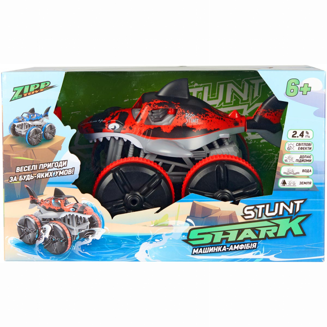 Радиоуправляемые модели - Автомодель Zipp toys Амфибия Shark красная (532.01.12)#8