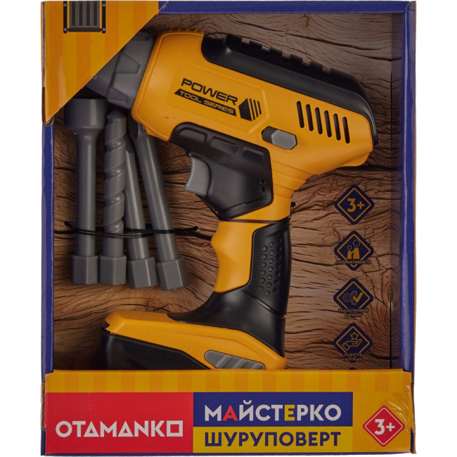 Наборы профессий - Игровой набор Otamanko Шуруповерт желтый (532.01.45)#4