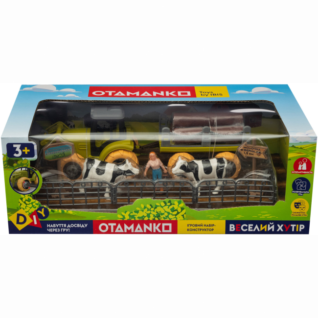 Транспорт і спецтехніка - Ігровий набір Otamanko Веселий хутір Трактор і фермер з коровами (532.01.56)#2