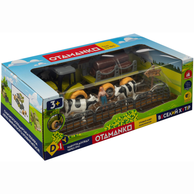 Транспорт і спецтехніка - Ігровий набір Otamanko Веселий хутір Трактор і фермер з коровами (532.01.56)#4