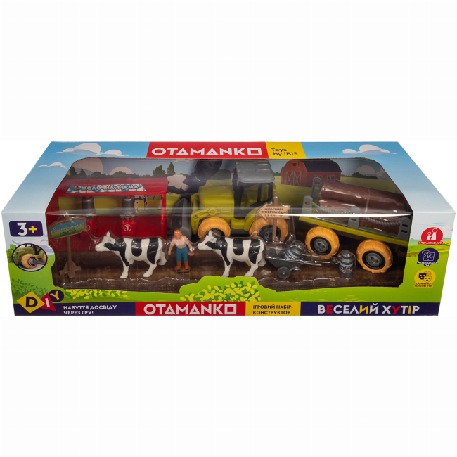 Транспорт и спецтехника - Игровой набор Otamanko Веселый хутор Трактор и молочная ферма (532.01.59)#2