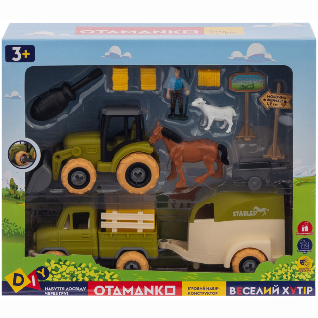 Транспорт и спецтехника - Игровой набор Otamanko Веселый хутор Трактор, грузовик и фермер (532.01.63)#2