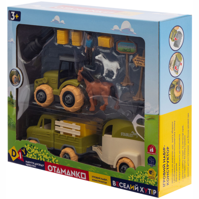 Транспорт и спецтехника - Игровой набор Otamanko Веселый хутор Трактор, грузовик и фермер (532.01.63)#3