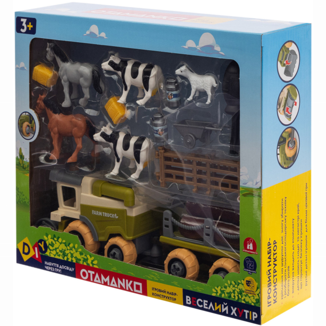 Транспорт и спецтехника - Игровой набор Otamanko Веселый хутор Комбайн, кони, коровы и овца (532.01.64)#3