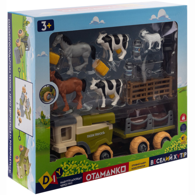 Транспорт и спецтехника - Игровой набор Otamanko Веселый хутор Комбайн, кони, коровы и овца (532.01.64)#4