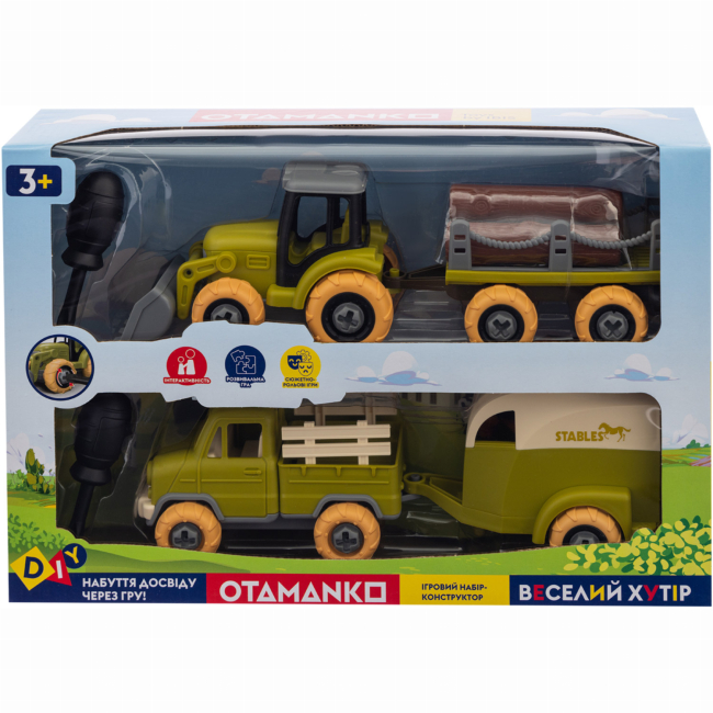 Транспорт и спецтехника - Игровой набор Otamanko Веселый хутор Трактор, грузовик и конь (532.01.66)#2