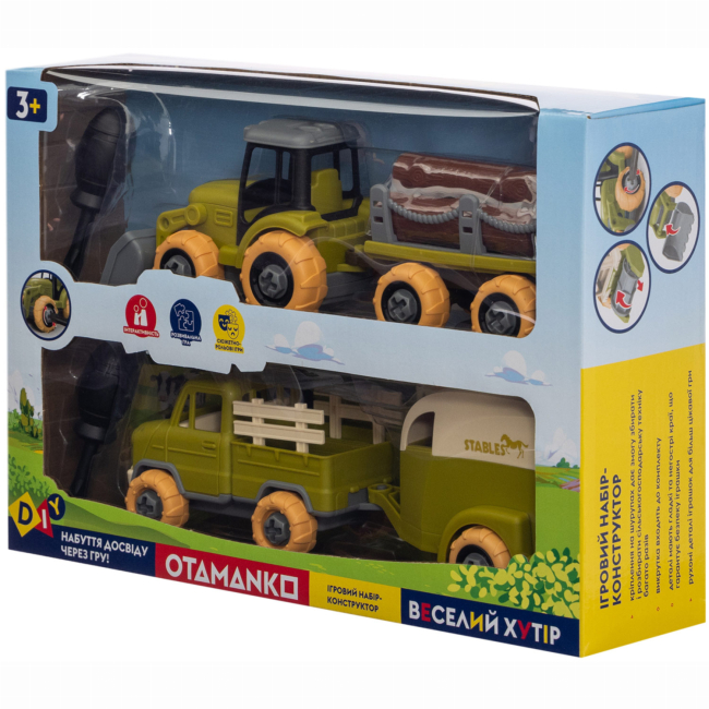 Транспорт и спецтехника - Игровой набор Otamanko Веселый хутор Трактор, грузовик и конь (532.01.66)#3