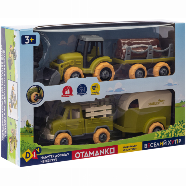 Транспорт и спецтехника - Игровой набор Otamanko Веселый хутор Трактор, грузовик и конь (532.01.66)#4