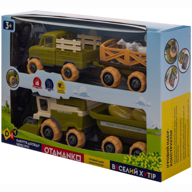 Транспорт и спецтехника - Игровой набор Otamanko Веселый хутор Комбайн, грузовик и овцы (532.01.67)#3