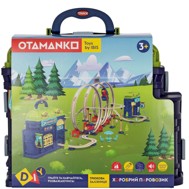 Железные дороги и поезда - Игровой набор Otamanko Храбрый паровозик 137 деталей (532.02.30)#2