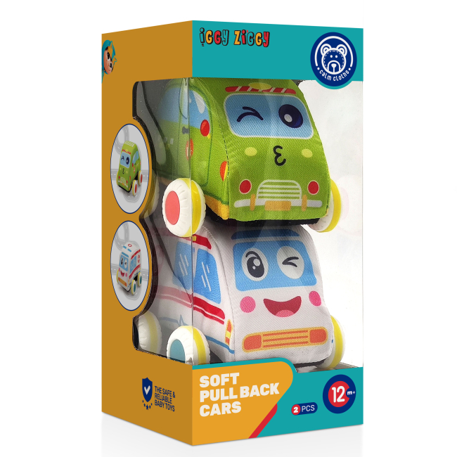 Машинки для малышей - Игровой набор Iggy Ziggy Мягкие машинки (3858894675494)#2