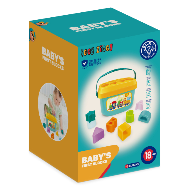 Развивающие игрушки - Сортер Iggy Ziggy Яркое ведерко с фигурками (3858894675432)#2