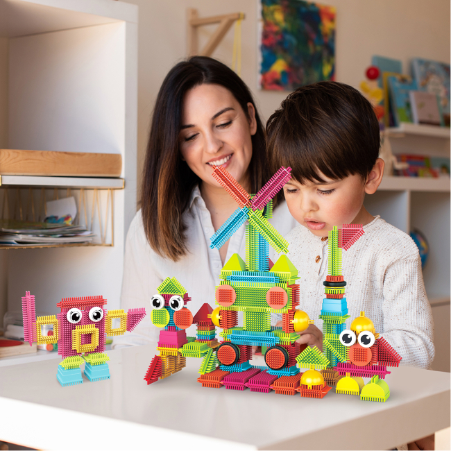 Конструкторы с уникальными деталями - Конструктор Picasso tiles Hedgehog building blocks set 112 деталей (817338022631)#5