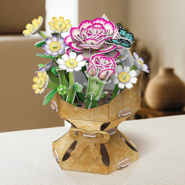 3D-пазлы - Трехмерный пазл CubicFun Букет цветов Гвоздики (W3300h)#3