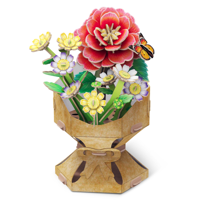 3D-пазлы - Трехмерный пазл CubicFun Букет цветов Камелия (W3302h)#2