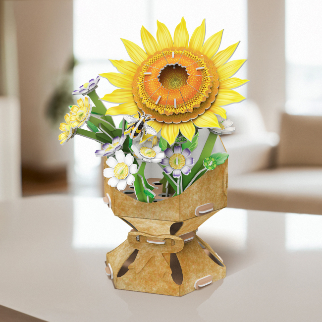 3D-пазли - Тривимірний пазл CubicFun Букет квітів Соняшник (W3303h)#3