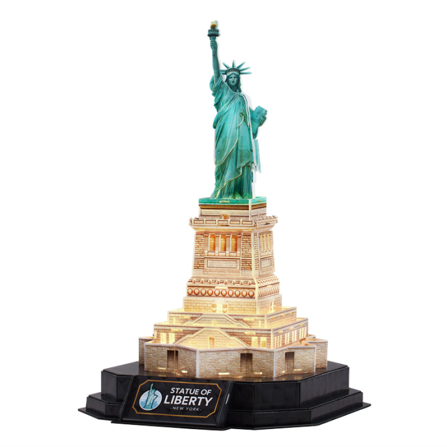 3D-пазлы - Трехмерный пазл CubicFun Статуя Свободы с LED подсветкой (L536h)#2