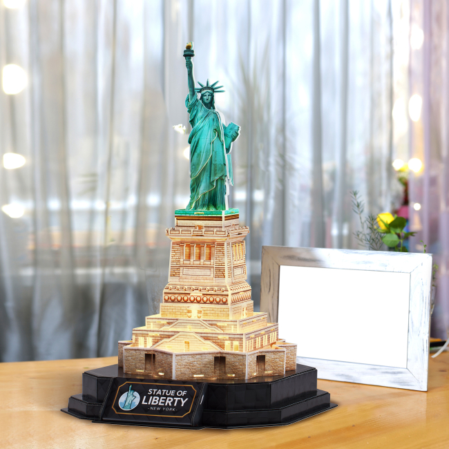 3D-пазлы - Трехмерный пазл CubicFun Статуя Свободы с LED подсветкой (L536h)#3