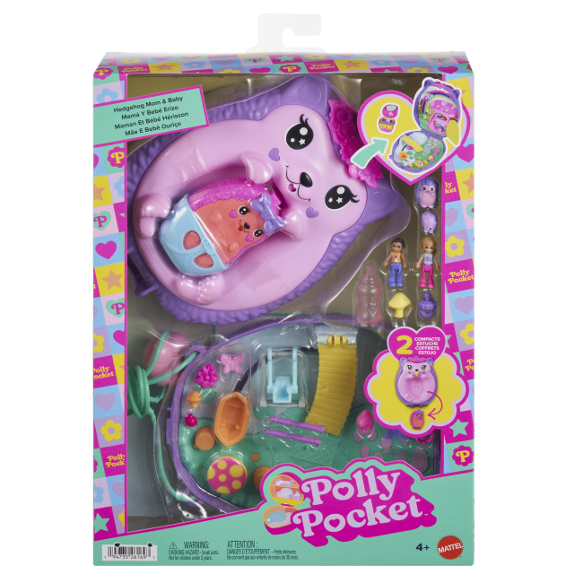 Ляльки - Набір Polly Pocket Дивовижний світ Сумочка рожевий їжачок (GKJ63/JBJ91)#7