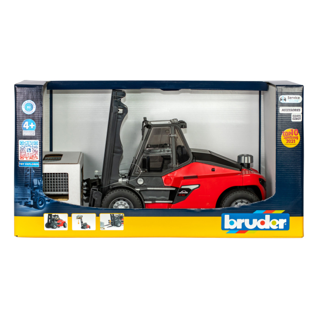 Транспорт и спецтехника - Погрузчик Bruder Linde HT160 с аксессуарами (02513)#5