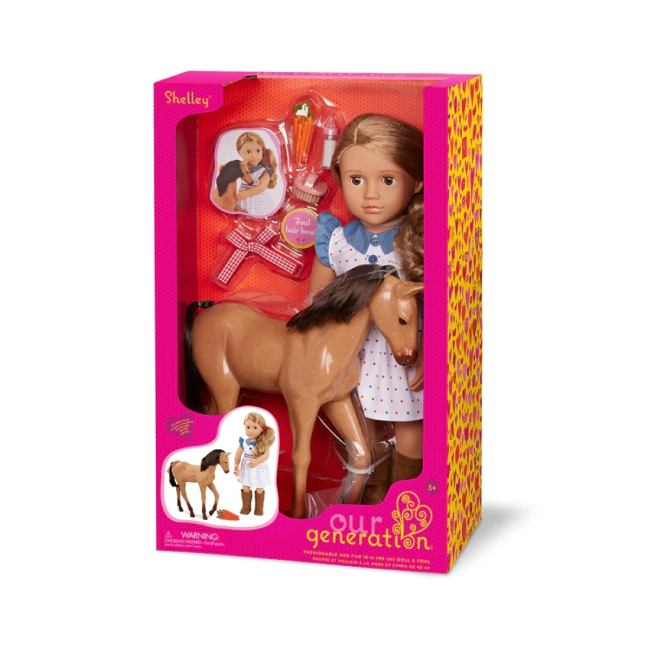 Ляльки - Лялька Our Generation Шеллі з лошам Аппалуза та аксесуарами 46 см (BD31447Z)#6