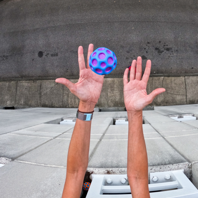 Спортивні активні ігри - М'яч-стрибун Waboba Moon ball Mars блакитний з фіолетовим (329C99_A/1)#2