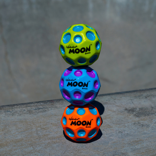 Спортивные активные игры - Мяч-попрыгун Waboba Moon ball Mars оранжевый с голубым (329C99_A/2)#3