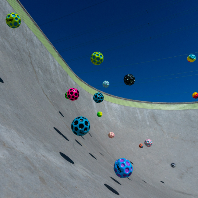 Спортивні активні ігри - М'яч-стрибун Waboba Moon ball Galaxy рожевий з чорним (321C99_A/1)#2