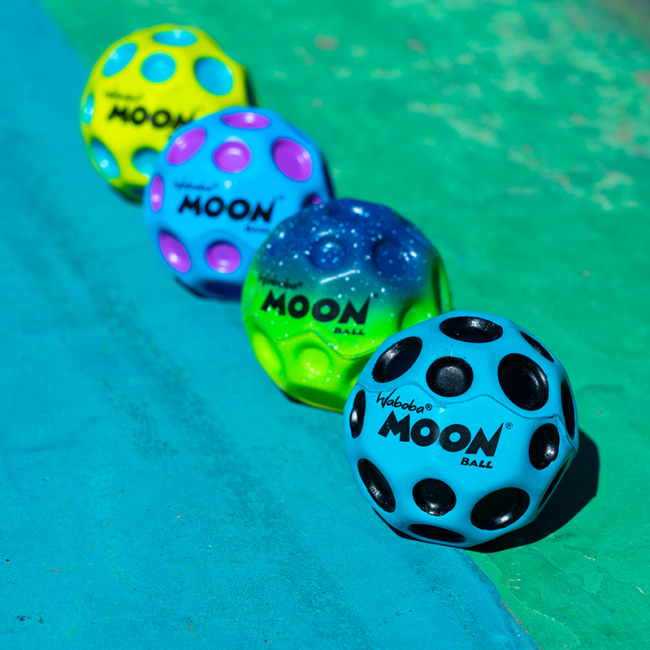 Спортивные активные игры - Мяч-попрыгун Waboba Moon ball Galaxy голубой с черным (321C99_A/2)#3