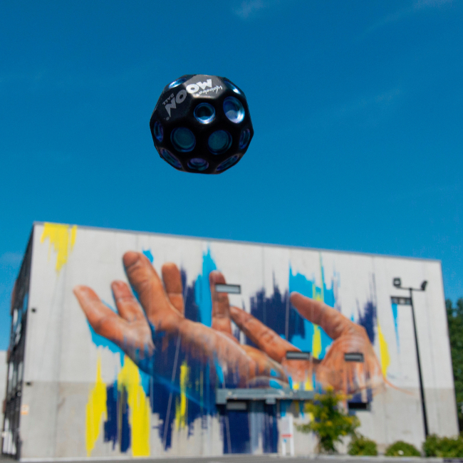 Спортивные активные игры - Мяч-попрыгун Waboba Moon ball Nether черный с синим (322C99_A/1)#2