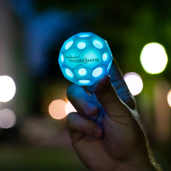 Спортивные активные игры - Мяч-попрыгун Waboba Moon ball Neon голубой (325C02_A/1)#3