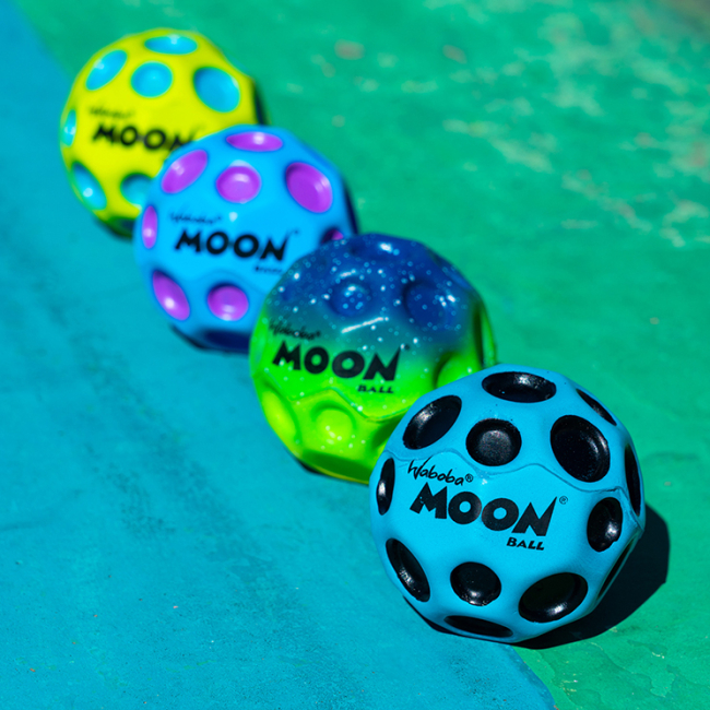 Спортивные активные игры - Мяч-попрыгун Waboba Moon ball Colorstorm от синего до желтого (327C99_A/3)#2