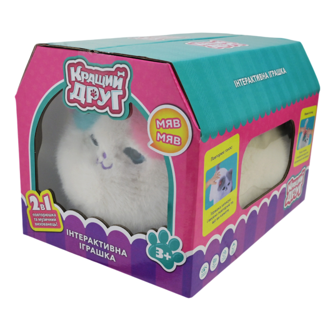 М'які тварини - Інтерактивна іграшка Кращий друг Кішка рожево-блакитні вушка (BF2505/2)#4