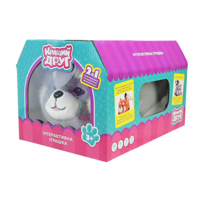 Мягкие животные - Интерактивная игрушка Кращий друг Панда серая (BF2507/1)#3