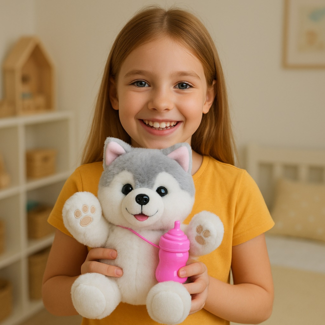 М'які тварини - Інтерактивна іграшка Кращий друг Собачка сіро-біла (BF2511/1)#5