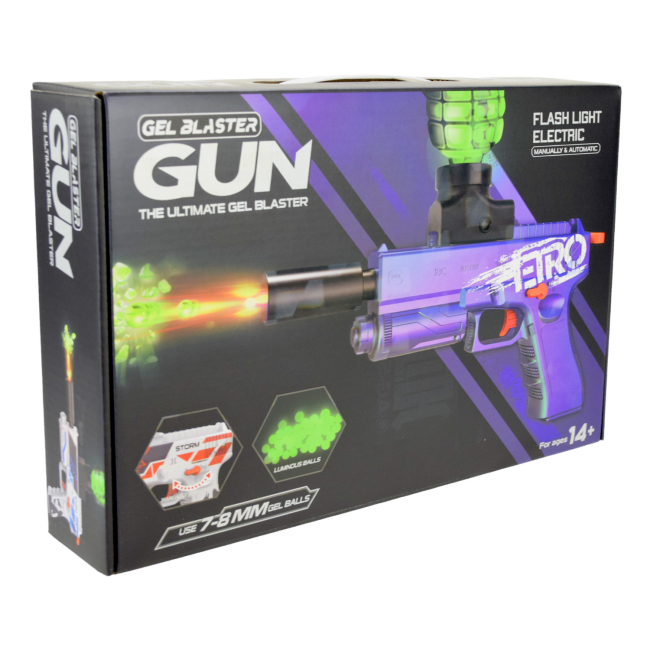 Помповое оружие - Бластер Країна Іграшок С гелевыми шарами Белый с красным (623-1/1)#3