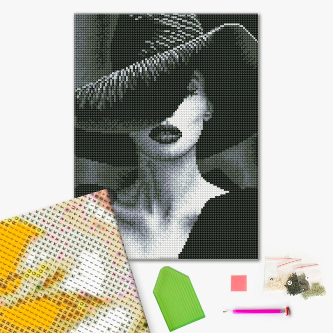 Товары для рисования - Алмазная мозаика Brushme Загадочная дама (DRBS53937)#2