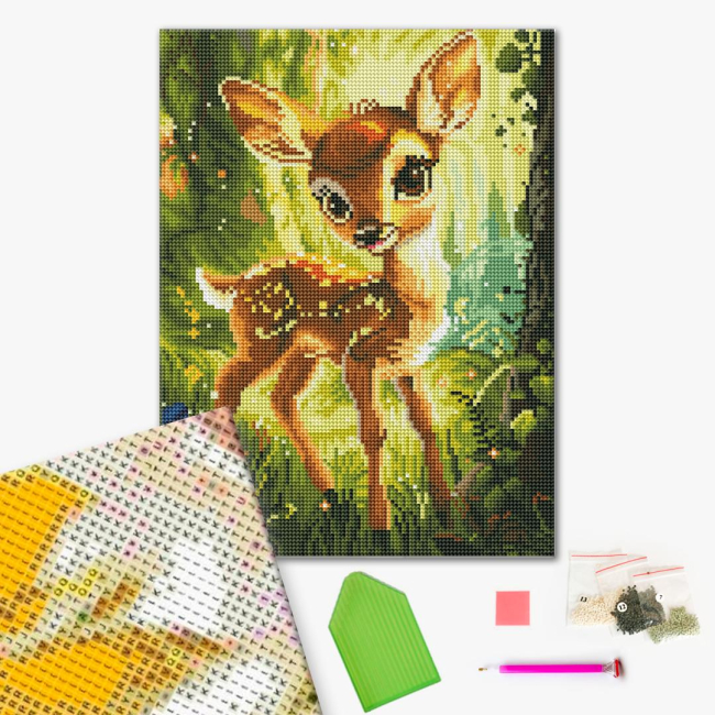 Товары для рисования - Алмазная мозаика Brushme Олененок (RDBS7011)#2