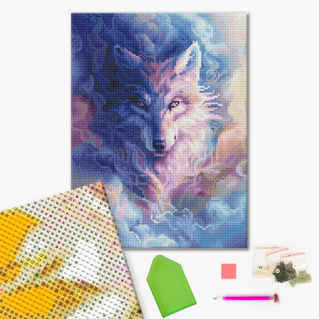 Товары для рисования - Алмазная мозаика Brushme Волк в облаках (RDBS7018)#2