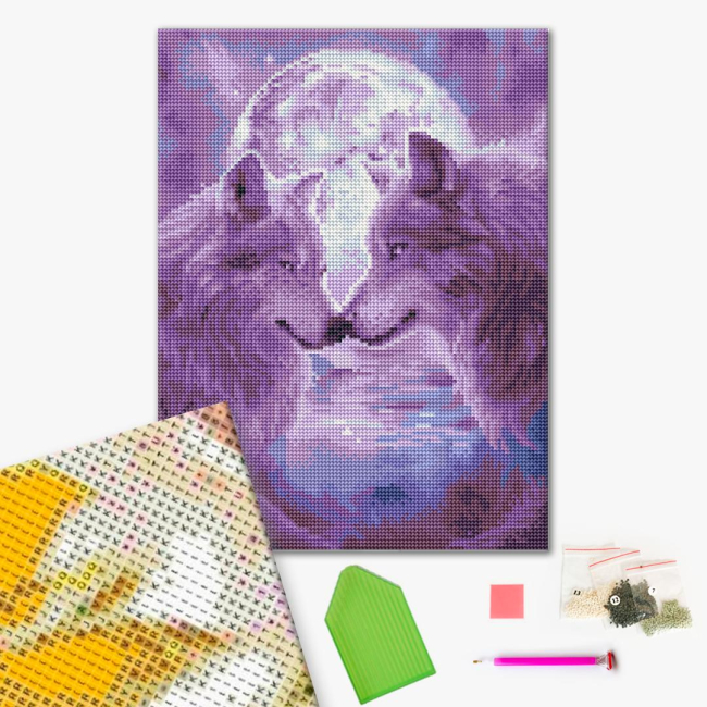 Товары для рисования - Алмазная мозаика Brushme Волки в лунном свете (RDBS7019)#2