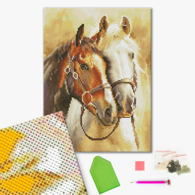 Товары для рисования - Алмазная мозаика Brushme Благородные кони (RDBS7024)#2