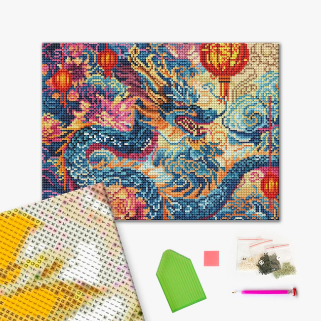 Товары для рисования - Алмазная мозаика Brushme Цветущий дракон (RDBS7028)#2