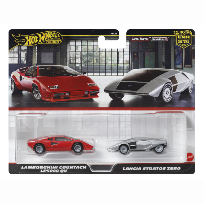 Автомодели - Набор автомоделей Hot Wheels Car culture Lamborghini Countach LP5000 QV и Lancia Stratos Zero (HBL96/JBL02)#4