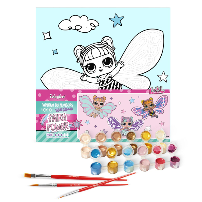 Товари для малювання - Картина за номерами Ідейка Lol Surprise OMG Fairies Flutterstar 40 х 40 см (KHO1090)#2