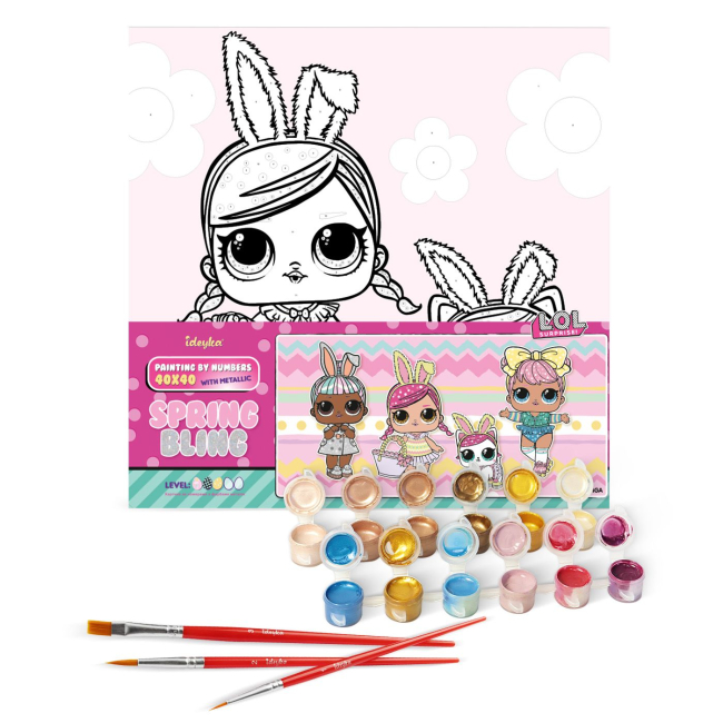 Товари для малювання - Картина за номерами Ідейка Lol Surprise Spring Bling Hops with Kittea 40 х 40 см (KHO1102)#2