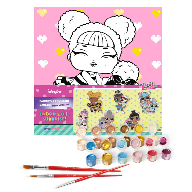 Товари для малювання - Картина за номерами Ідейка Lol Surprise TroopSurprise Queen Bee with Queen Pup 40 х 40 см (KHO6287)#2