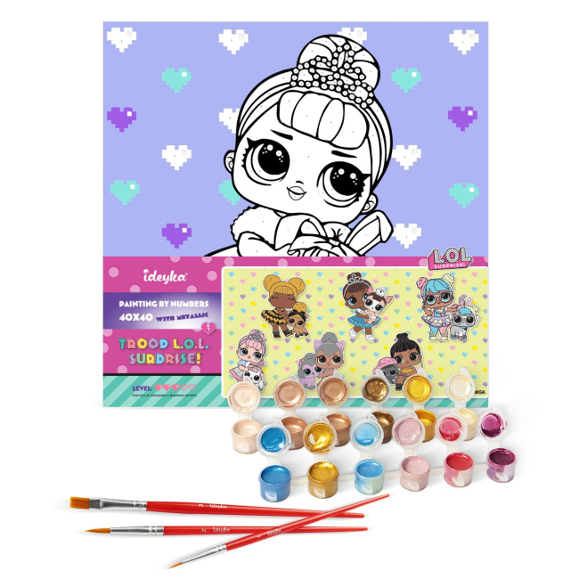 Товары для рисования - Картина по номерам Ідейка Lol Surprise TroopSurprise Crystal Queen with Crystal Bunny 40 х 40 см (KHO6289)#2